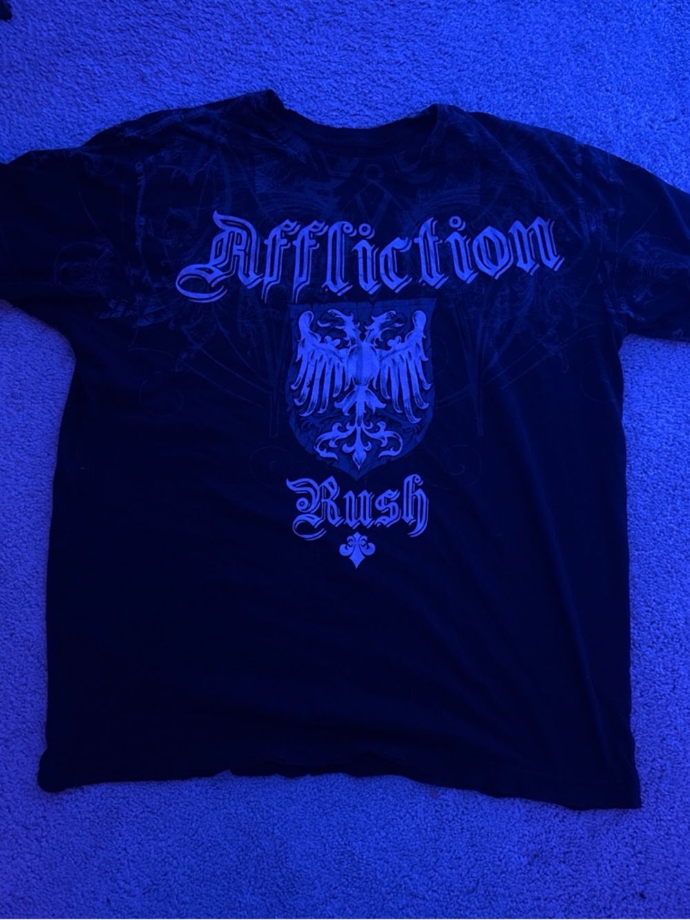 Affliction Black Graphic 'Rush' Short Sleeve Tee